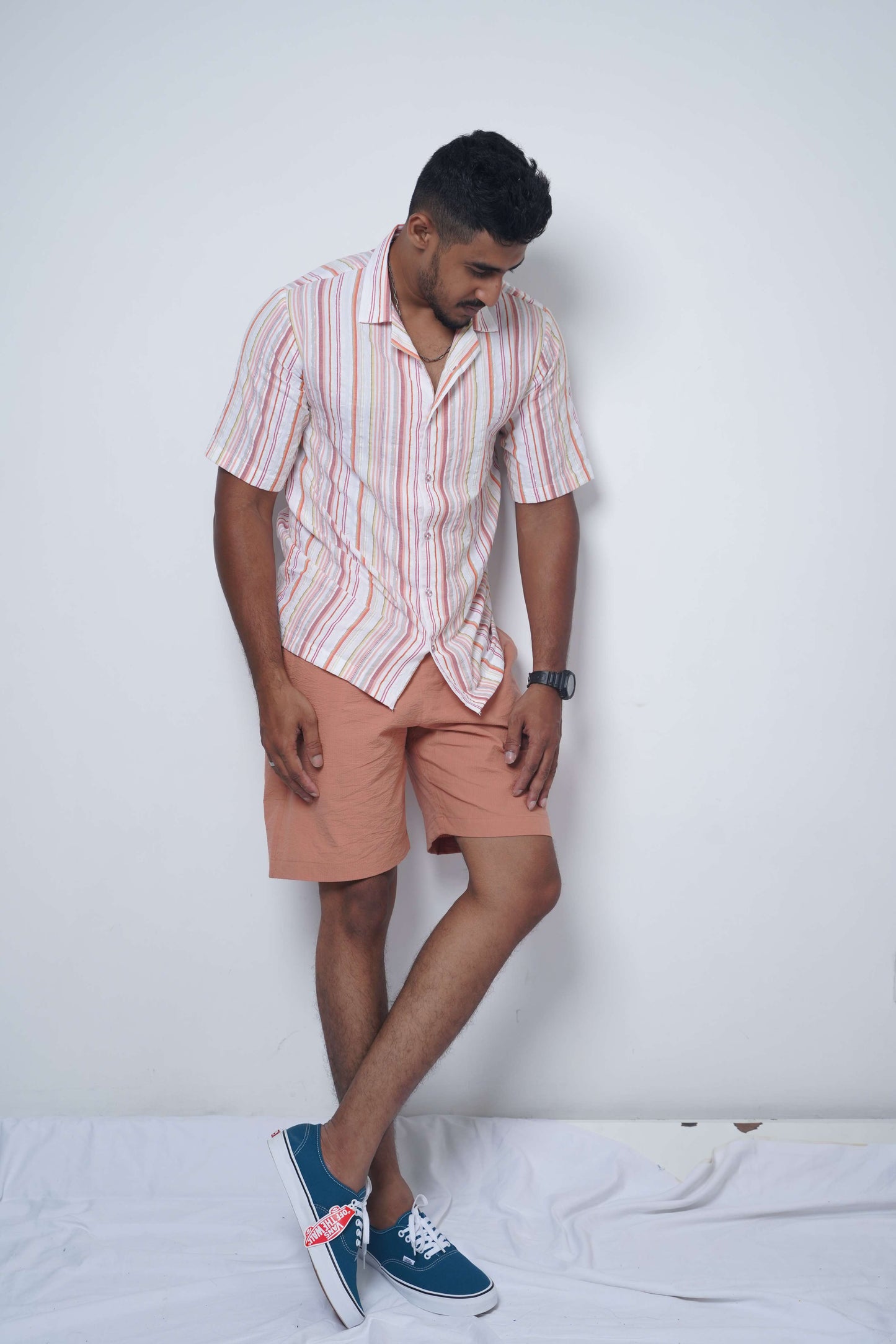 orange stripes shirt