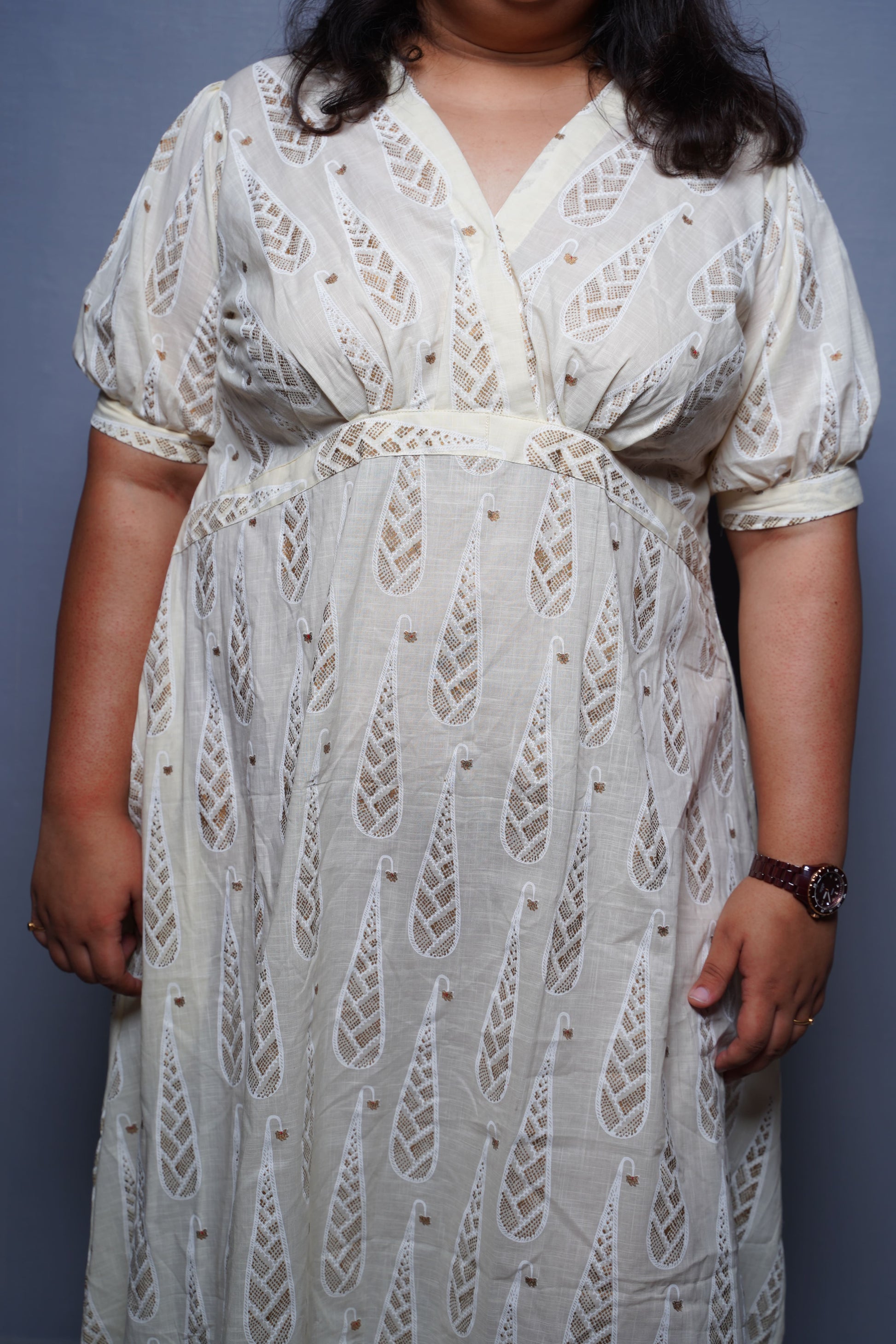 Beige dress for ladies