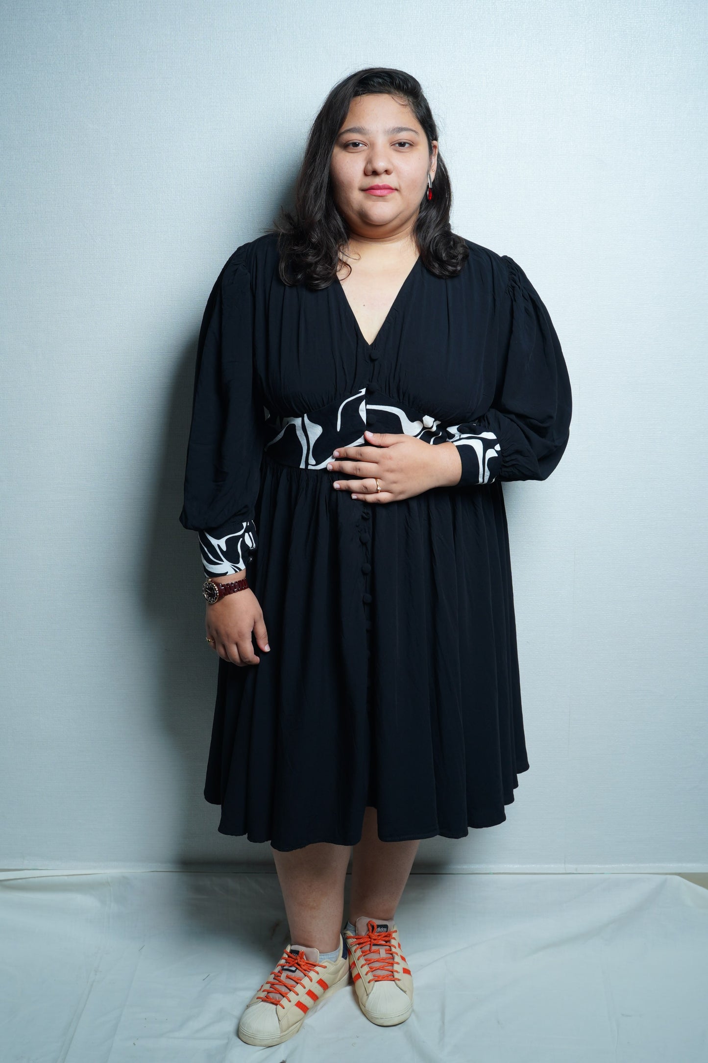 black cotton dress