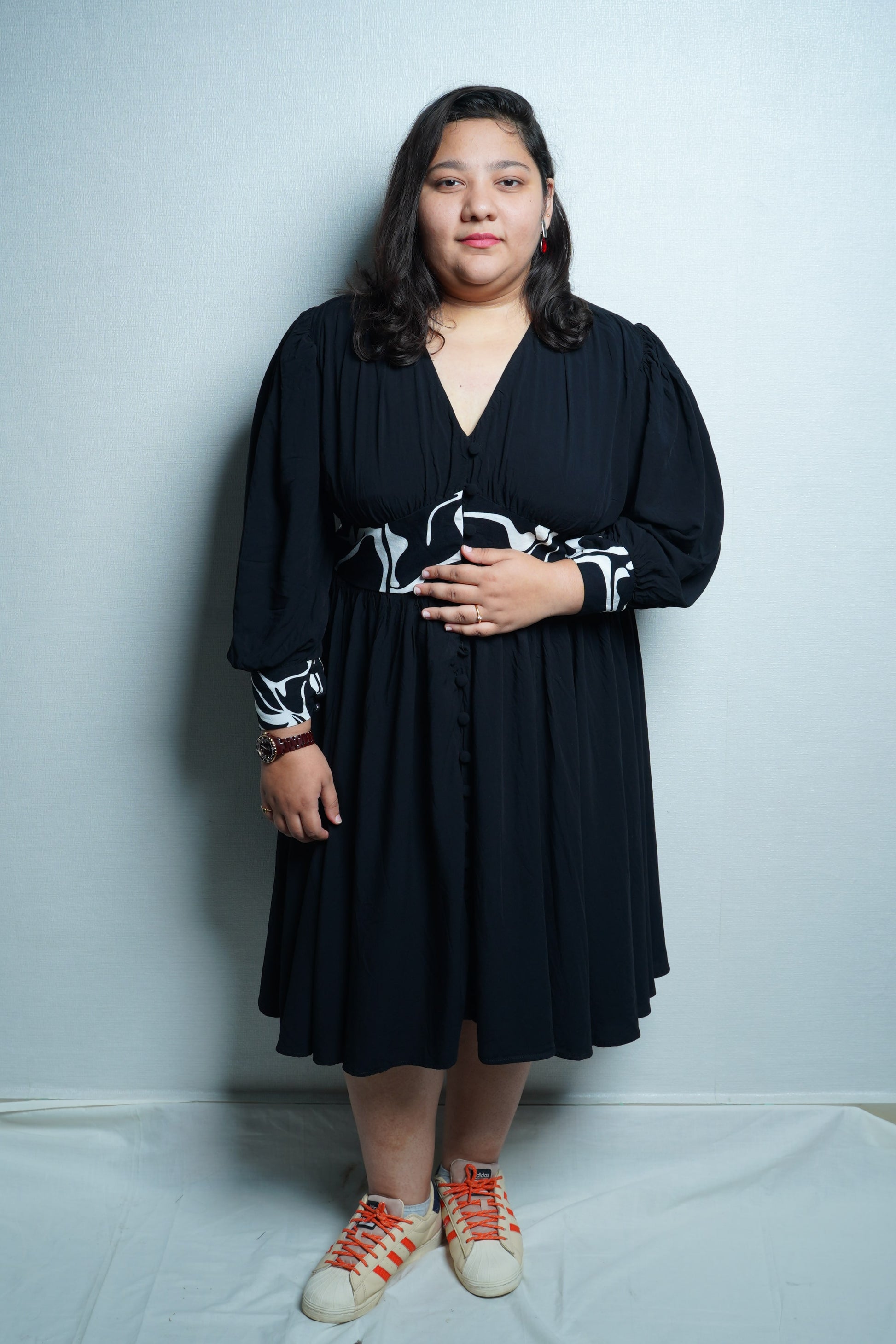 black cotton dress