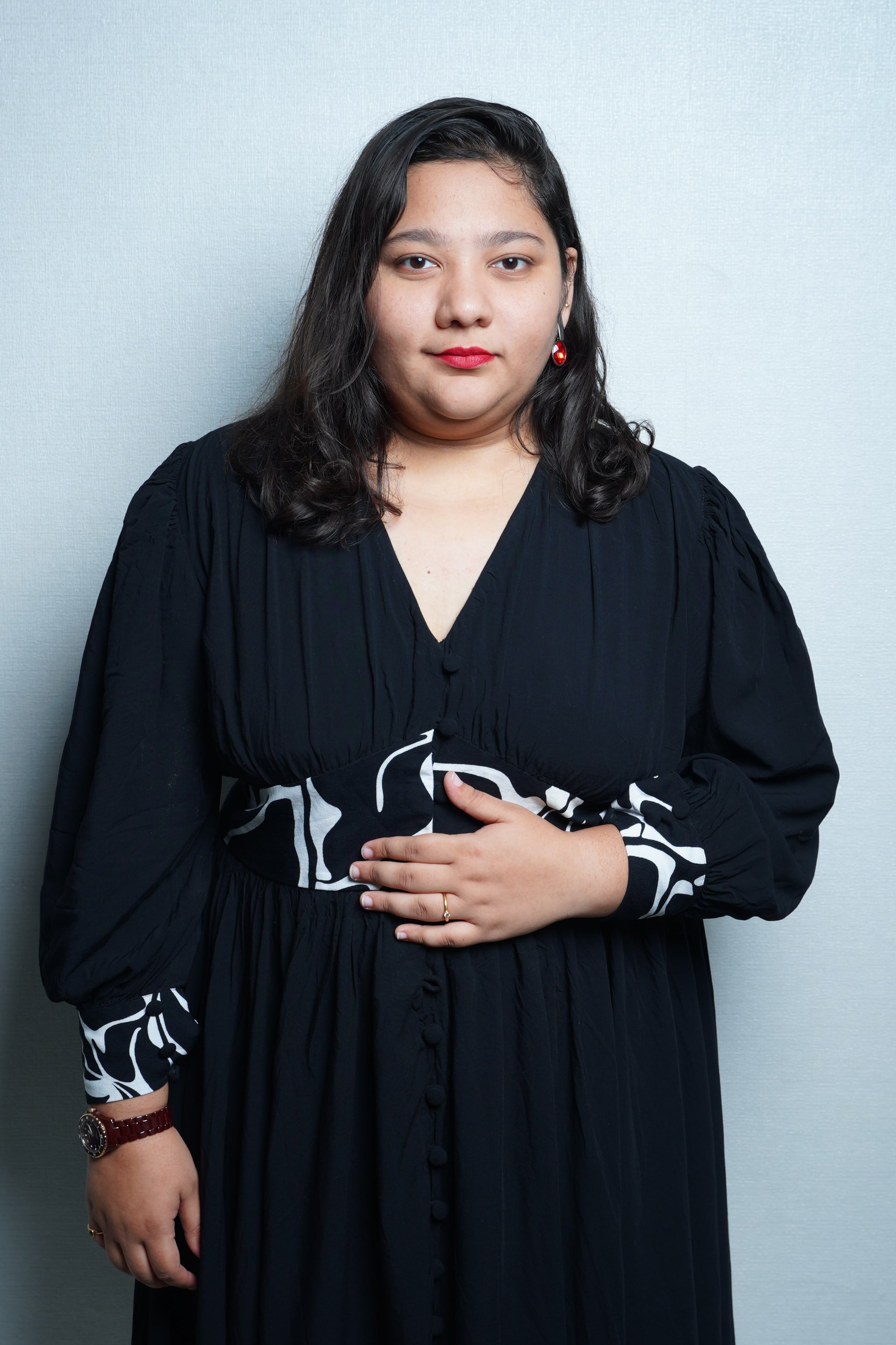 black cotton dress material