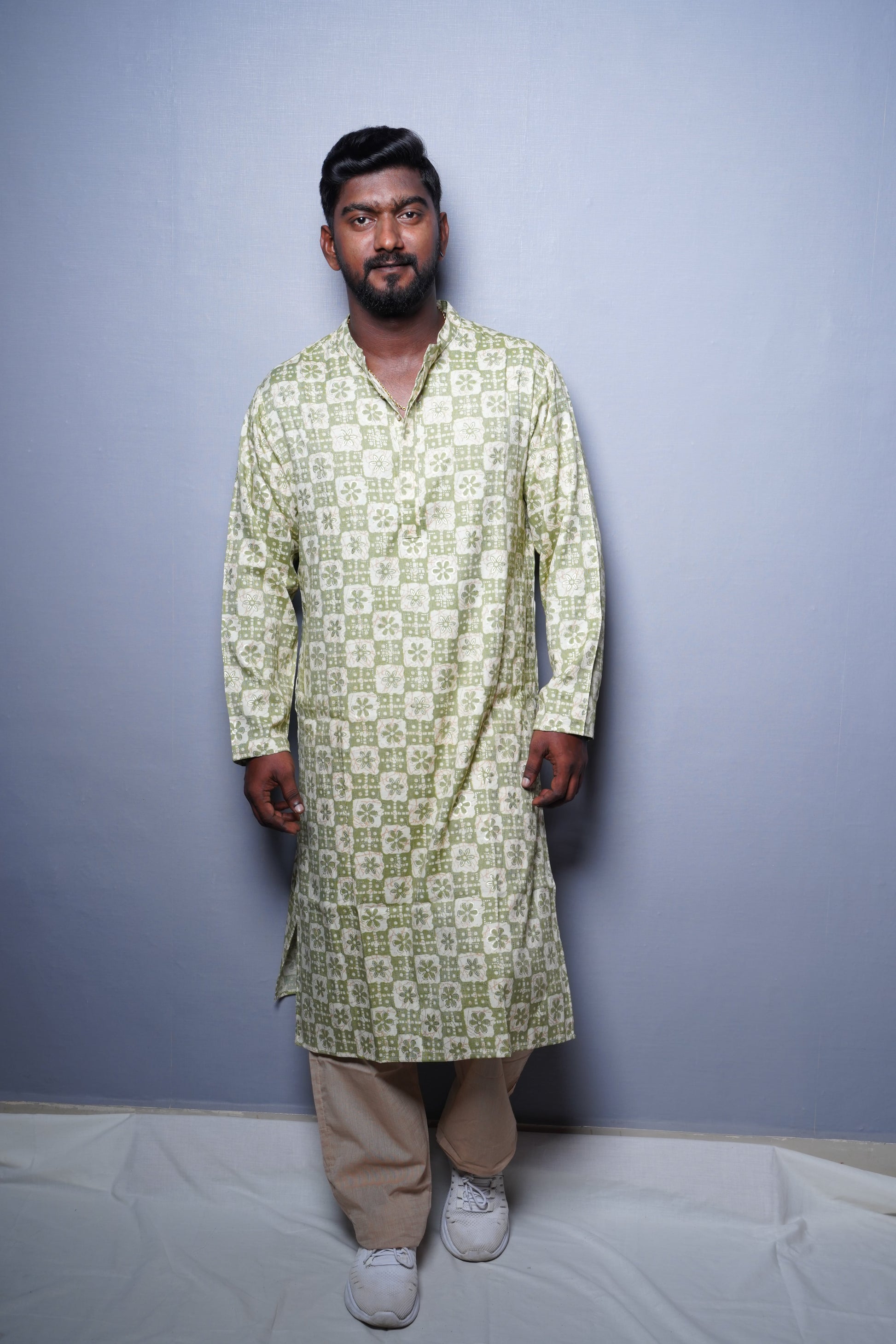 floral kurta for men